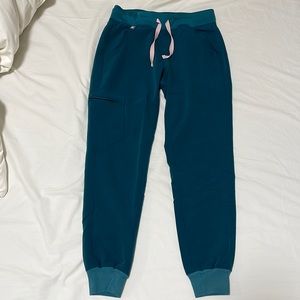 Zamora Jogger Scrub Pants in Caribbean Blue XXS Petite